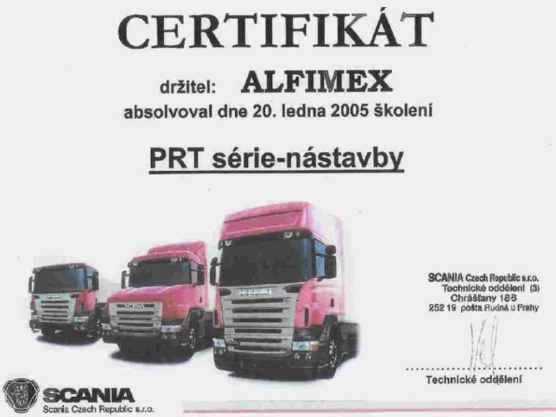 Zertifikat SCANIA